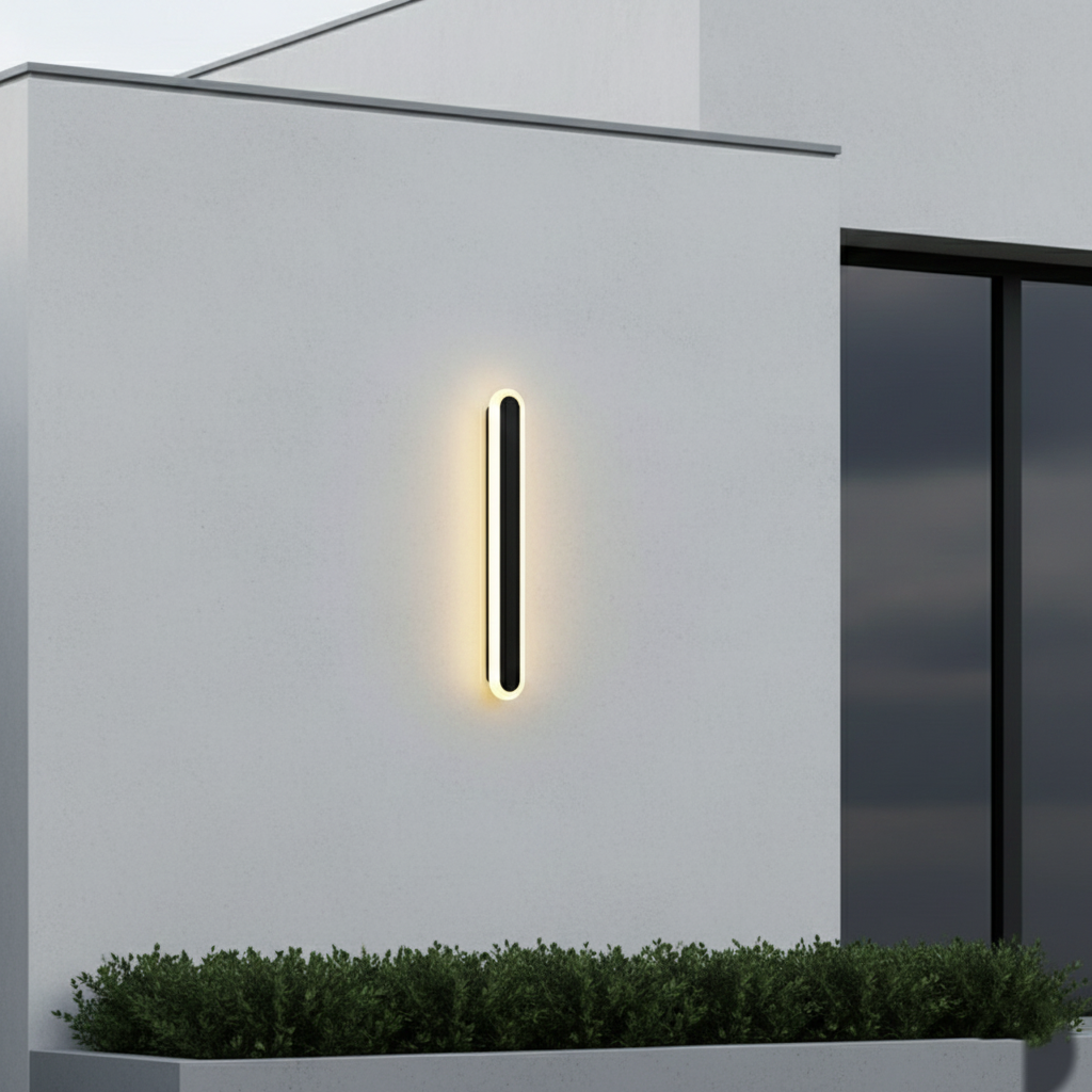 Edge Minimalist Metal Oval IP65 WaterProof Outdoor Wall Light D875