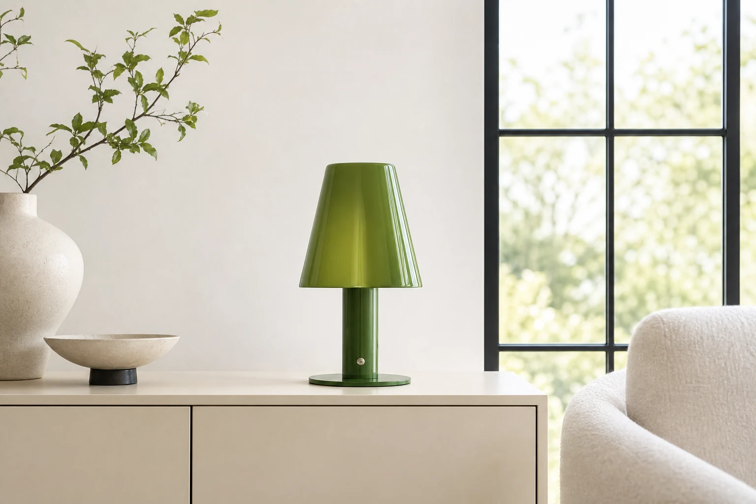 Lampa stołowa Mossy D109 w stylu kompaktowej lampy stołowej lifestylowej