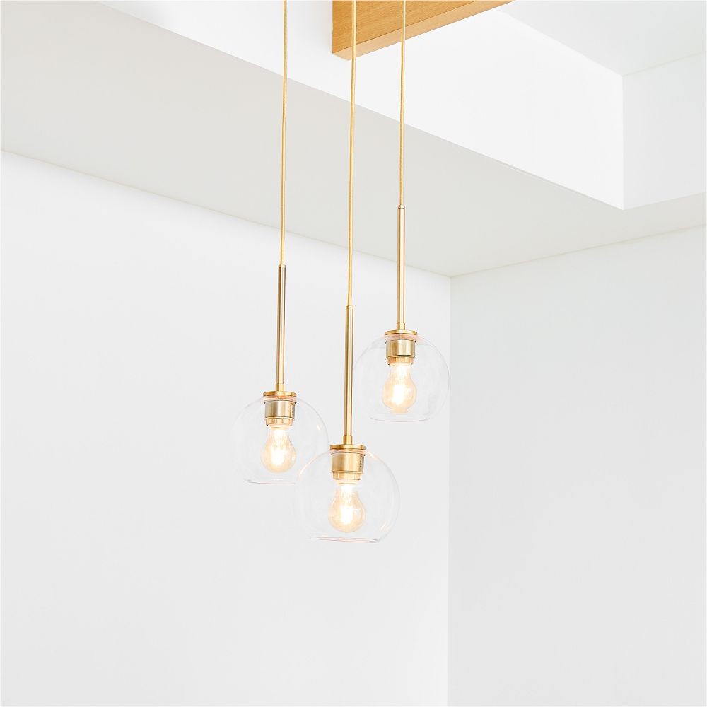 Selvion Minimalist Crystal Chandelier - Handcrafted Glass Sculptural Lighting Fixture T150