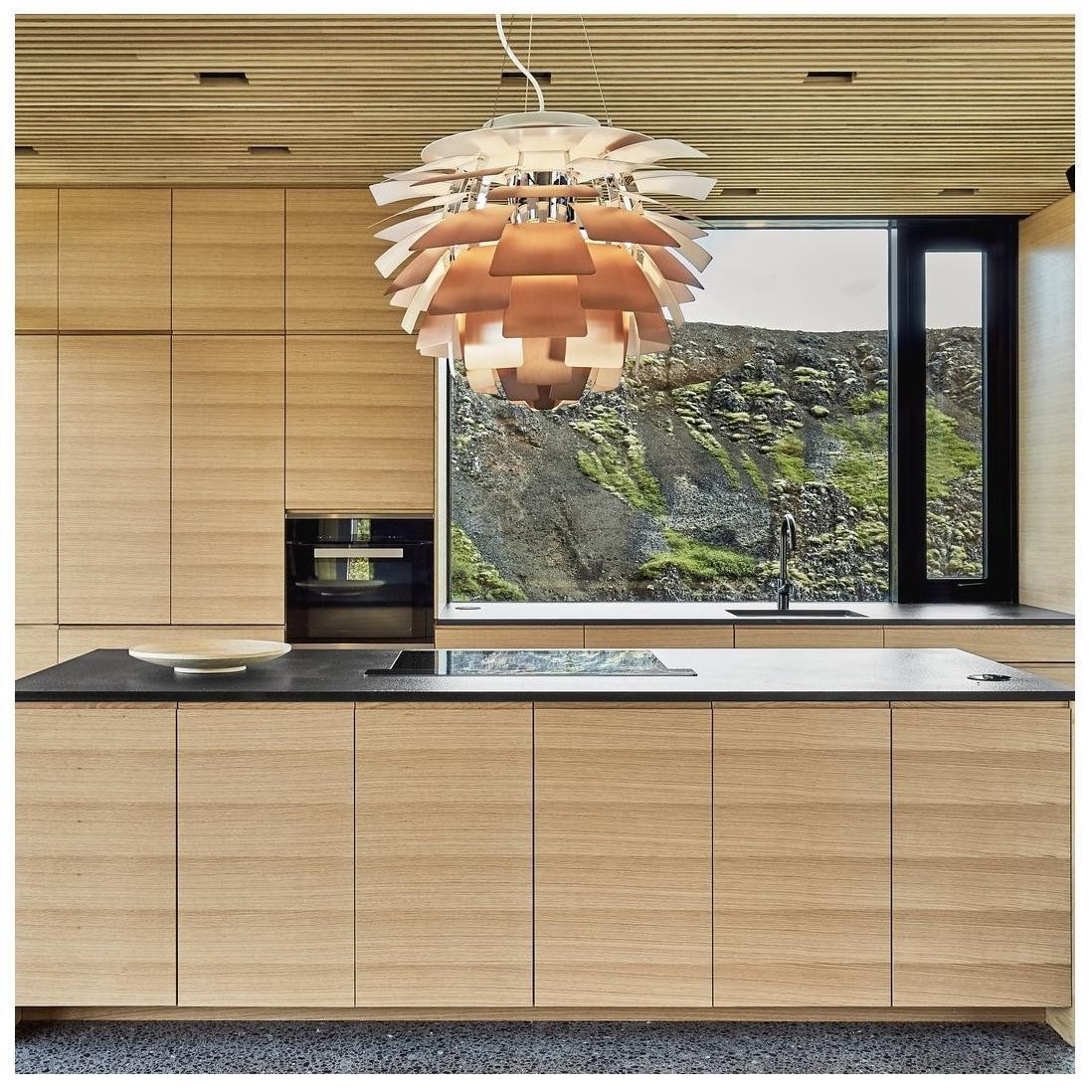 Modern Sculptural Layered Pendant Light