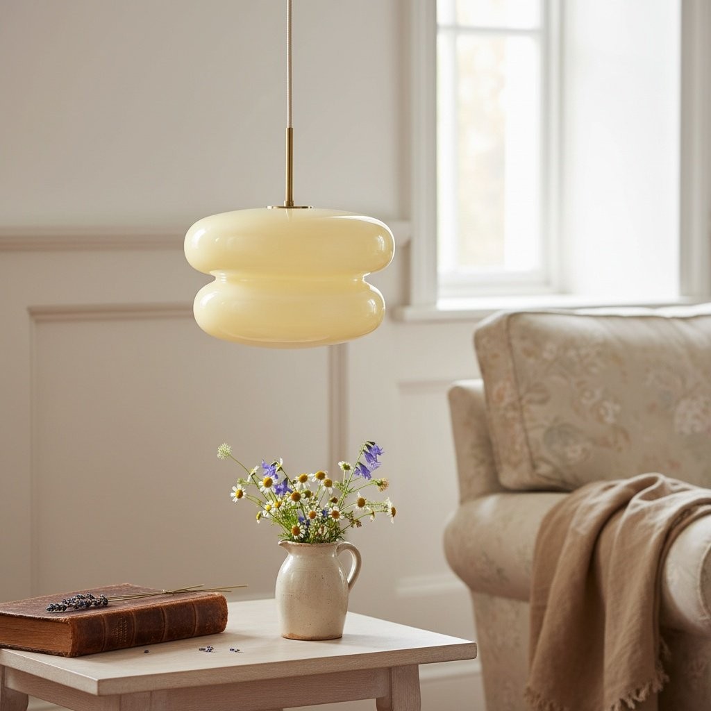 Orra Opal Glass Pendant Lamp - Modern Hanging Lamp T421
