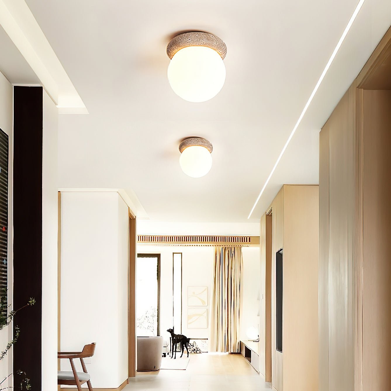Marble Travertine Asteroid Ceiling Lamp M581