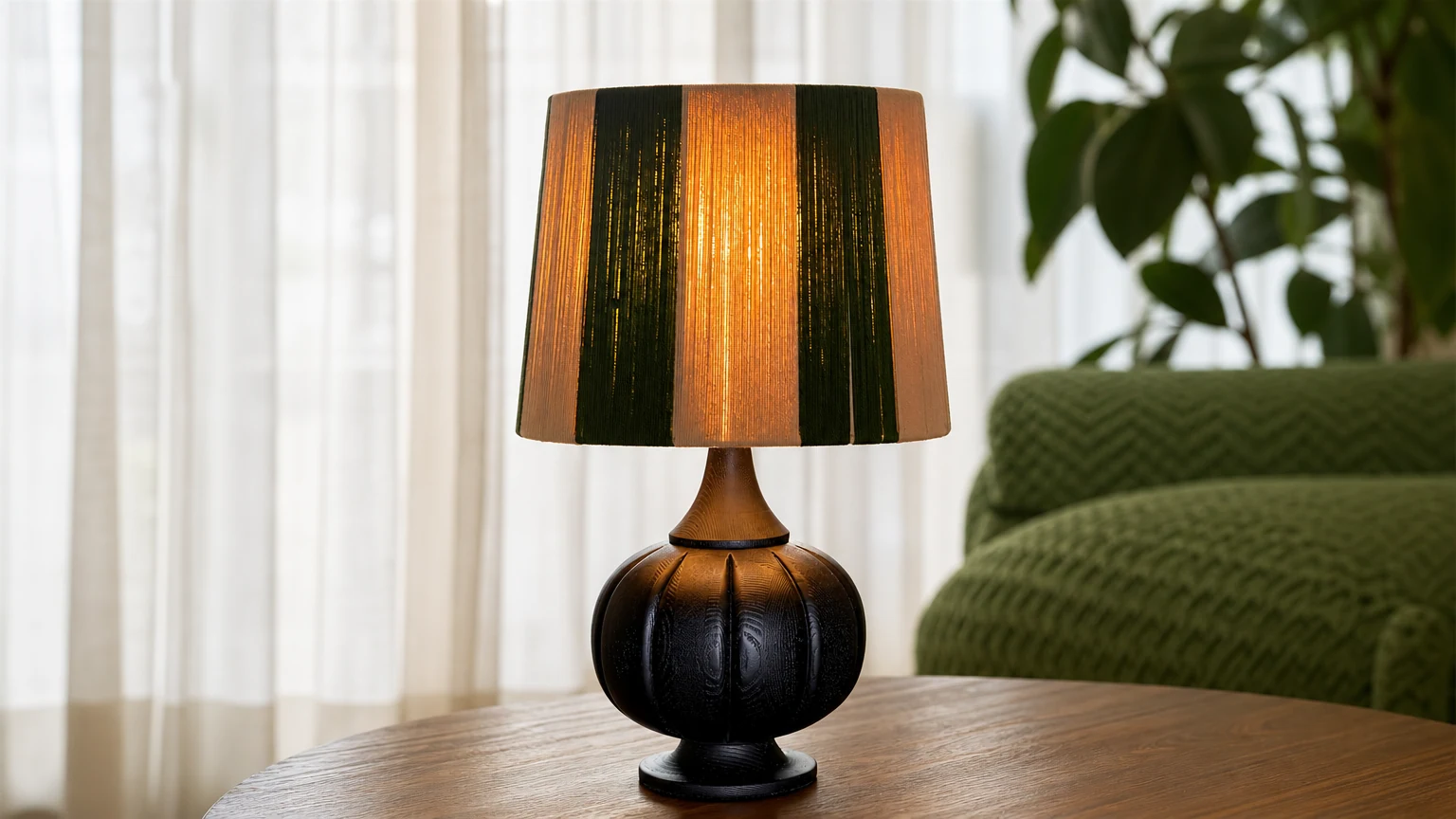 Lampa stołowa Harmony Stripe D227 w stylizowanej scenie pomieszczenia