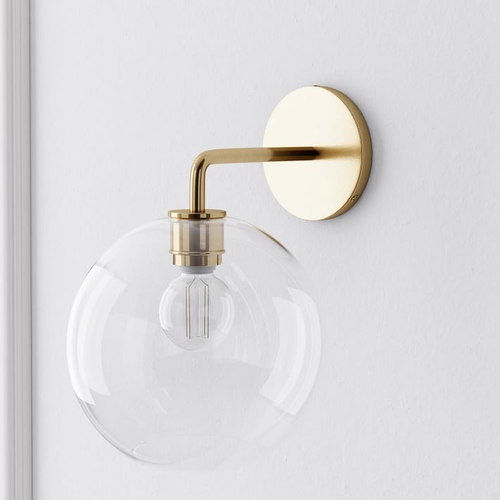 Selvion Artistic Globe Sconce Light - Handcrafted Glass Sculptural Wall Fixture T021