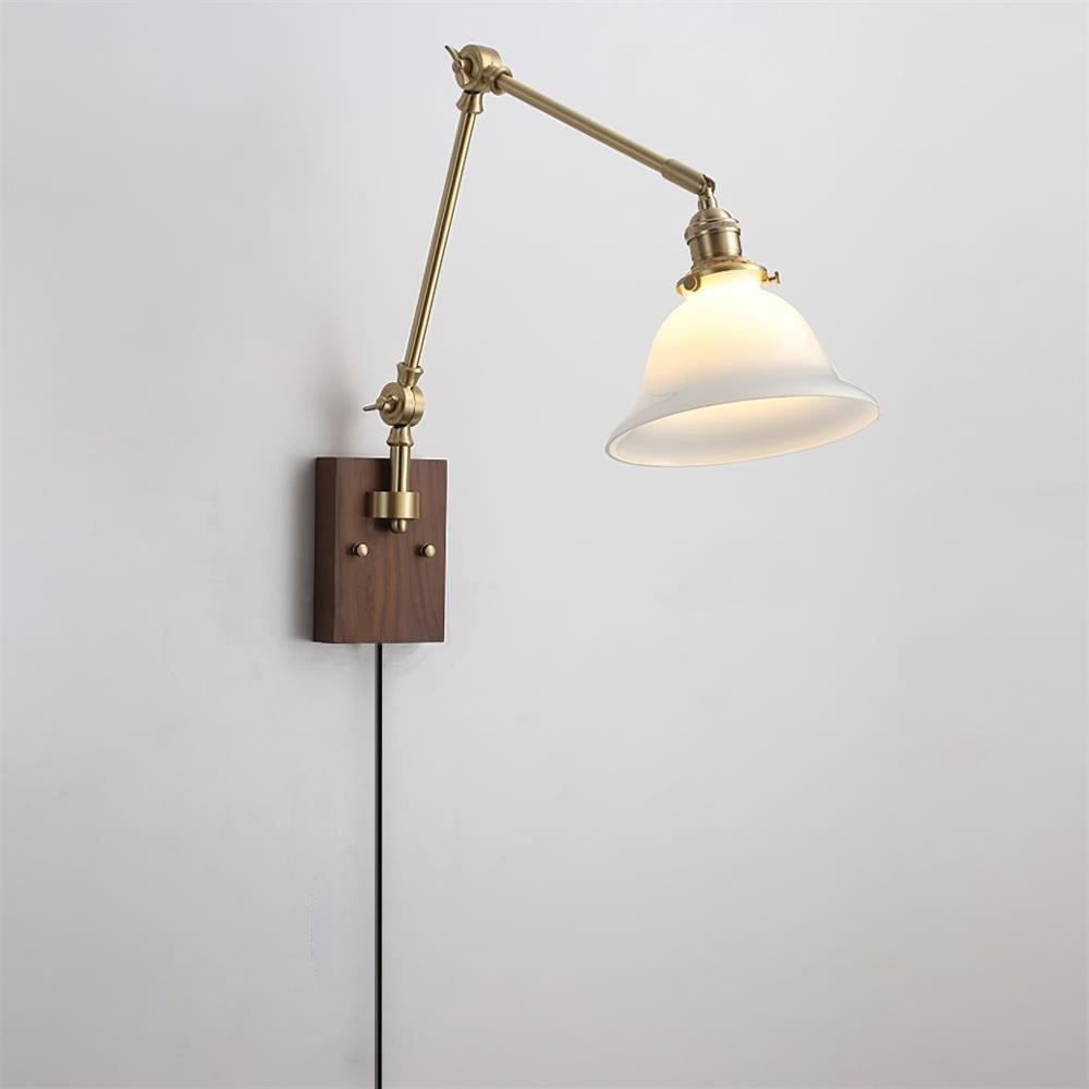 Banker Swing Arm Plug In Wall Light M289