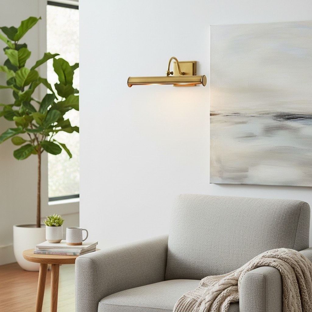 Aurix Picture Light Sconce with Adjustable Metal Frame for Artwork and Gallery Spaces T595