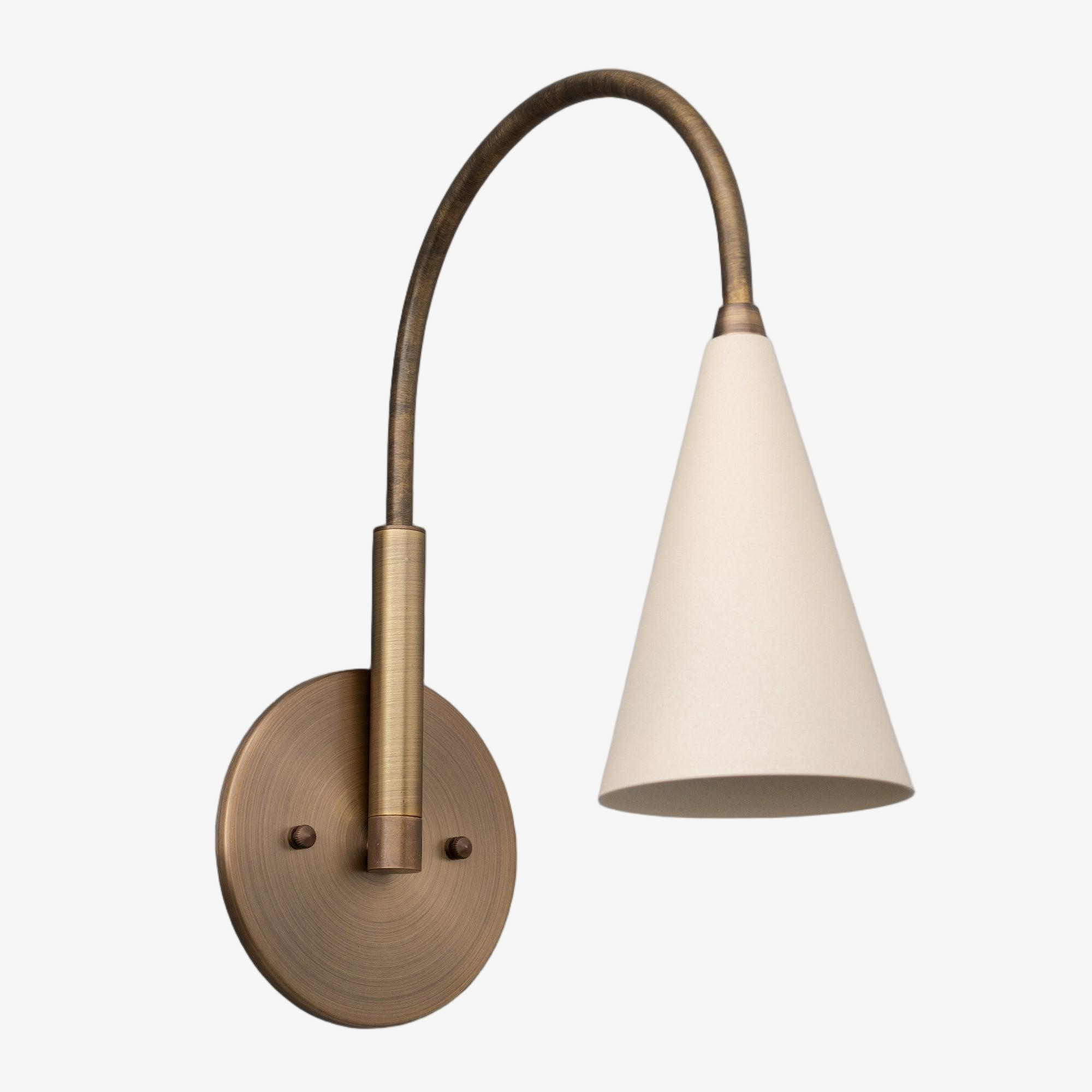 Curva Metal Vintage Wall Sconce - Elegant Cone Shade for Bedrooms T394