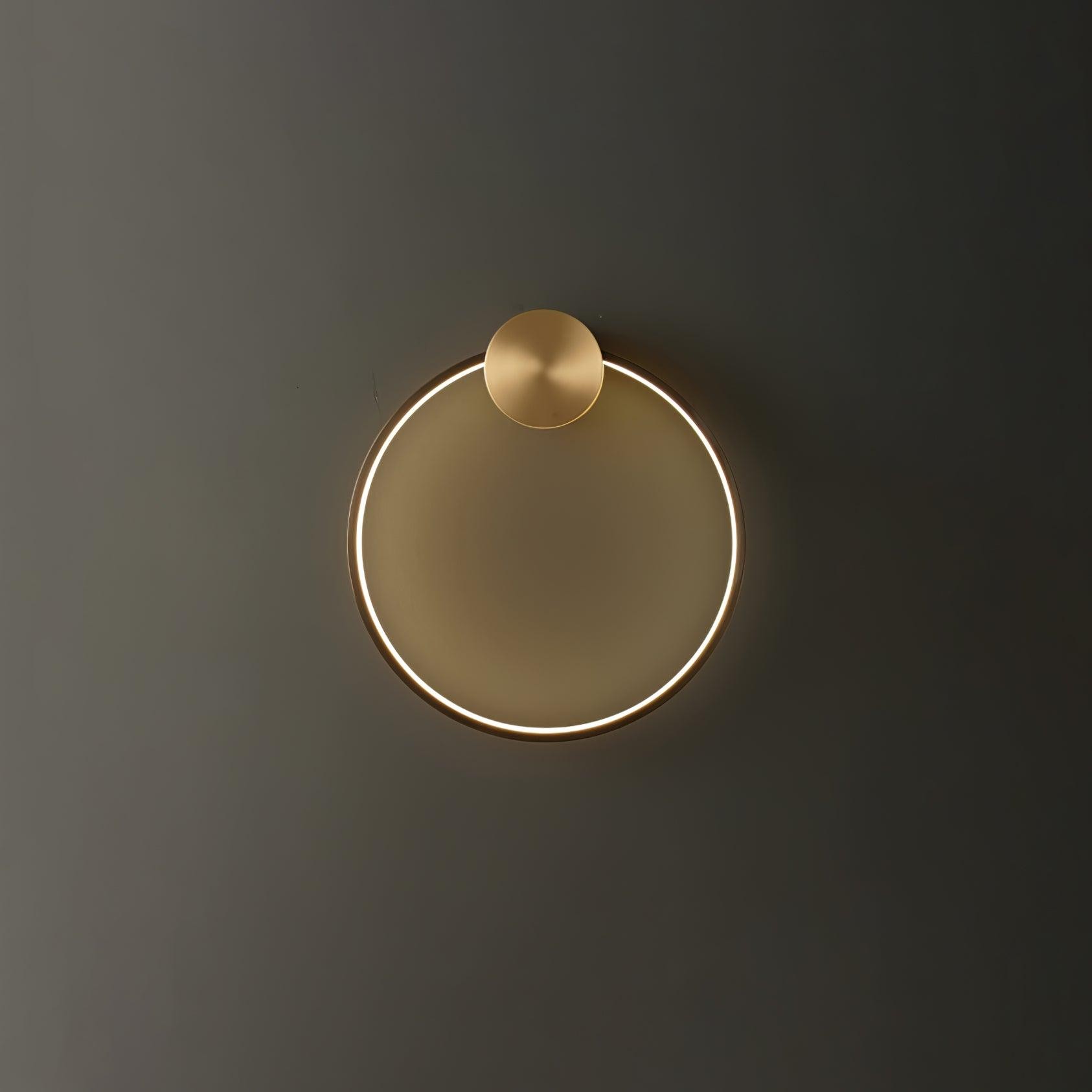 Minimalist Creative Simple Brass Round LED Wall Light M429