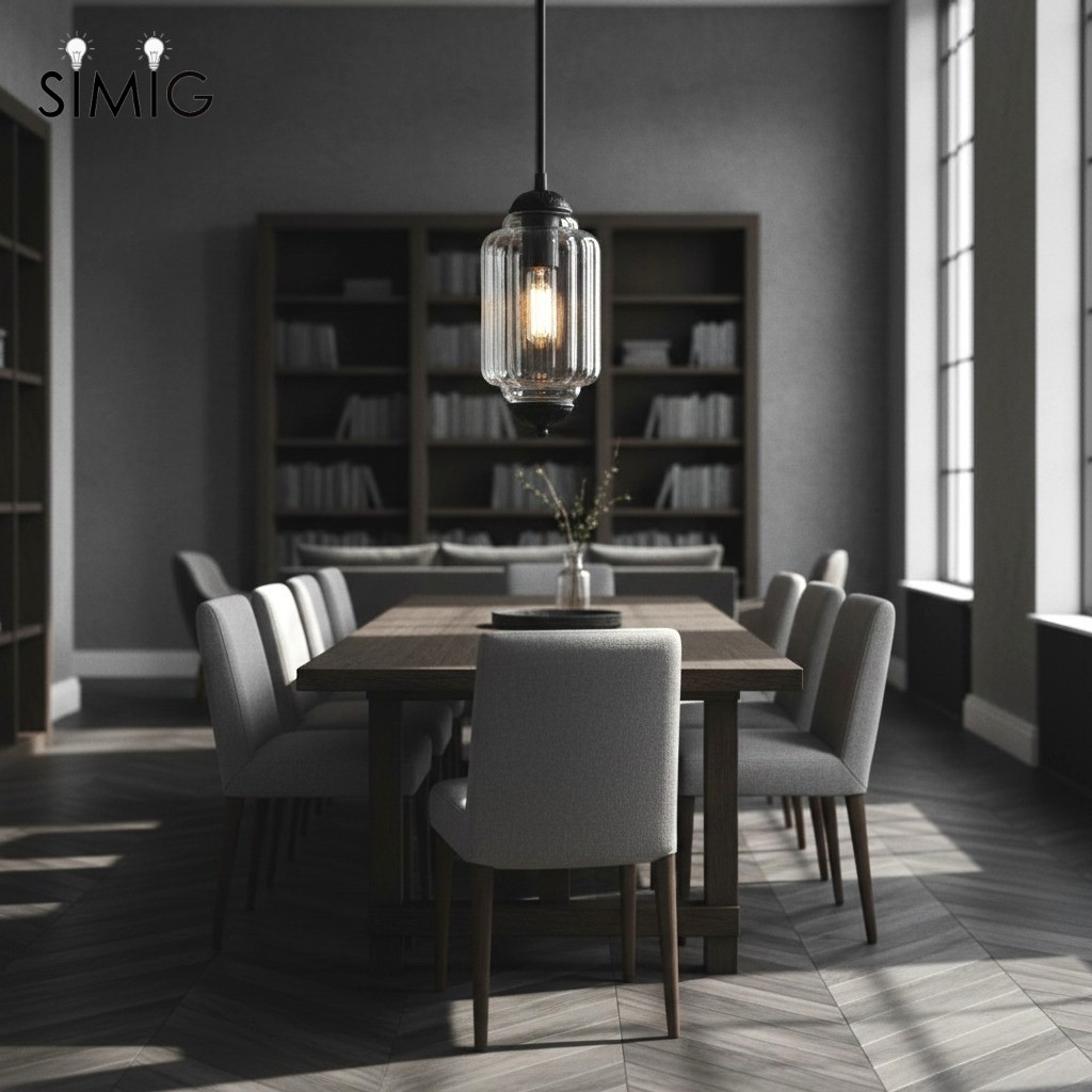 Eloise Simple Glass Irregular Lantern Pendant Lamp G23