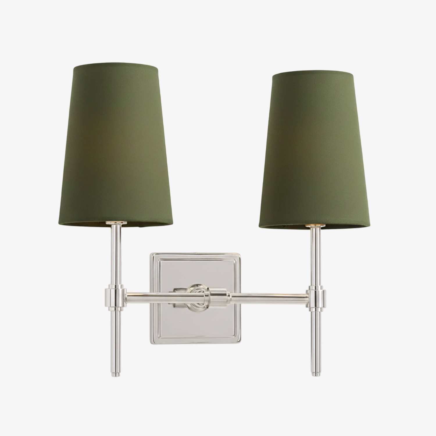 Derlina White Linen Shades Wall Lamp – Retro Metal Multi-Head Lighting Fixture T273