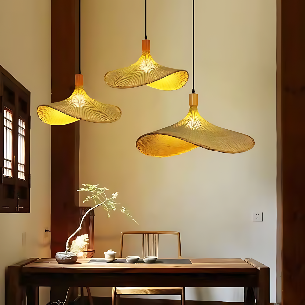 Rustic Raphia Charm Rattan Light D834