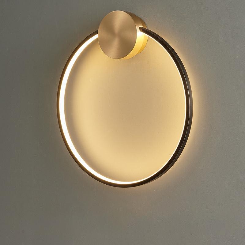 Minimalist Creative Simple Brass Round LED Wall Light M429