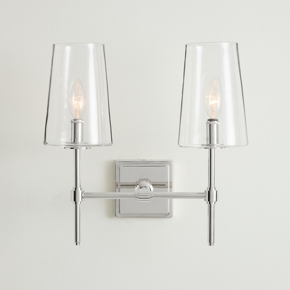 Derlina Multi-Head Candlestick Clear Glass Wall Lamp – Retro Metal Sconce T185