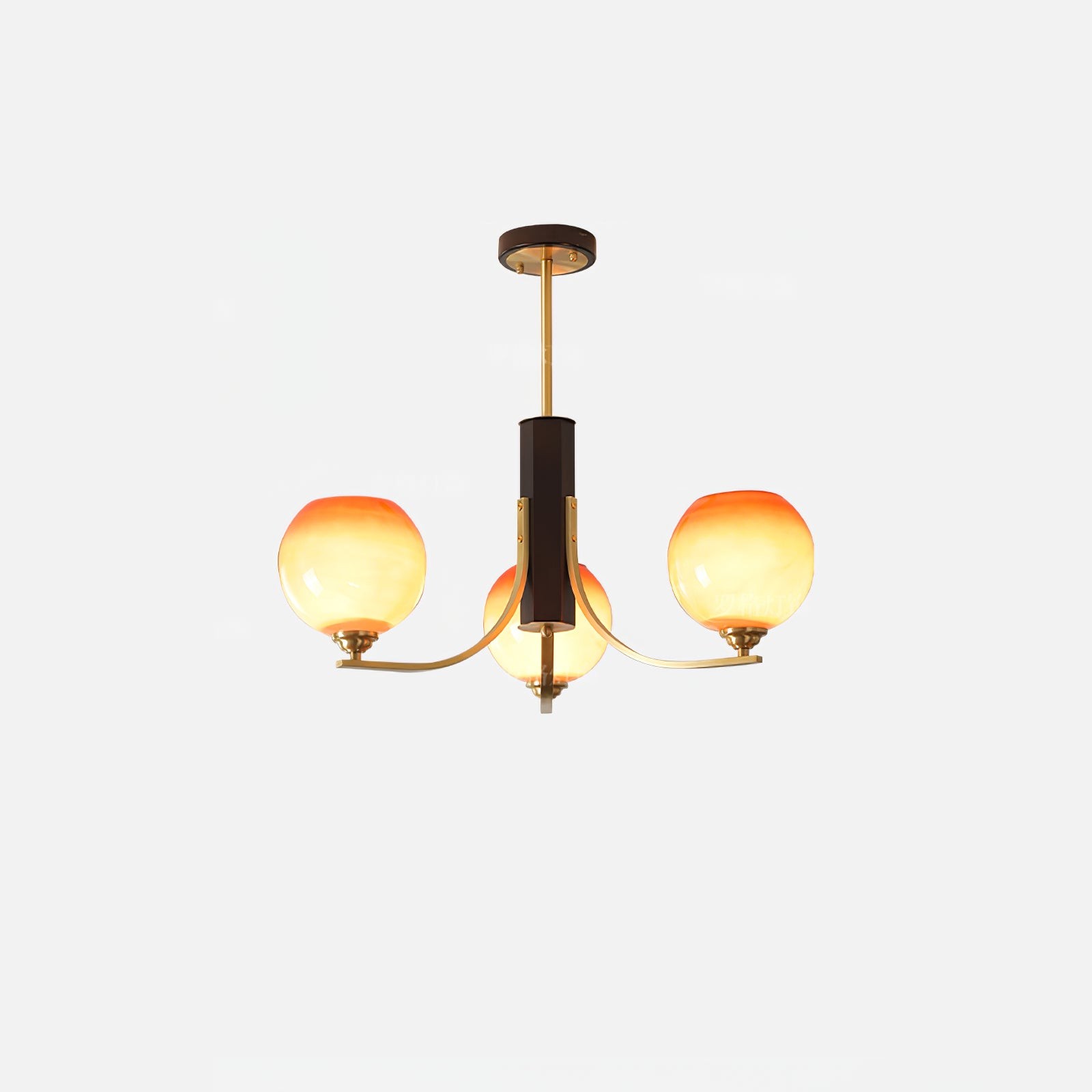 Vintage Caramel Globe Chandelier M502