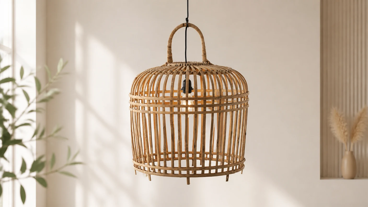 Watykańska kreatywna lampa wisząca w stylu retro w kształcie klatki dla ptaków w ciepłym pomieszczeniu