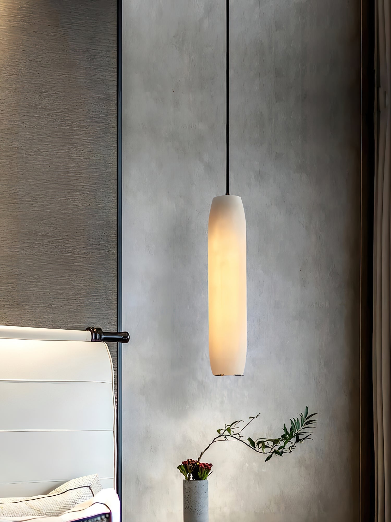 Alabaster Flute Pendant Light D436