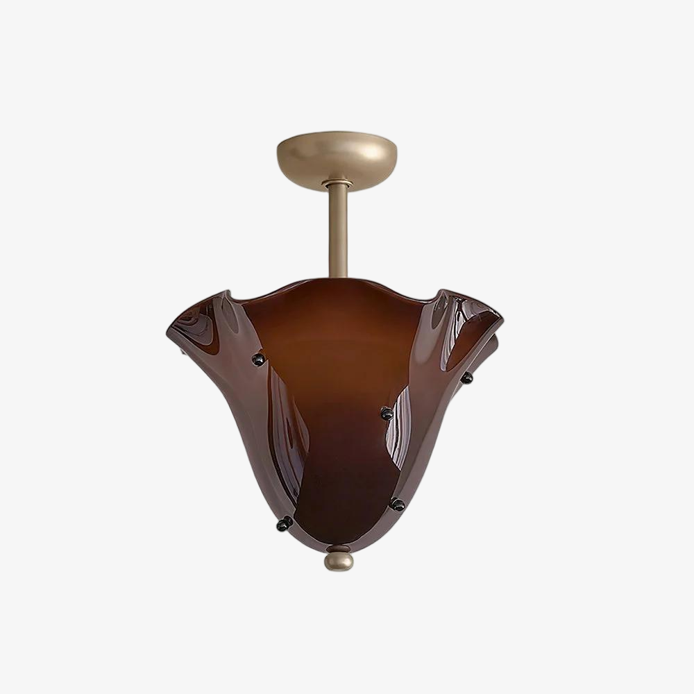 Bellina Decorative Glass Ceiling Light - Modern Sculptural Flush Mount T282