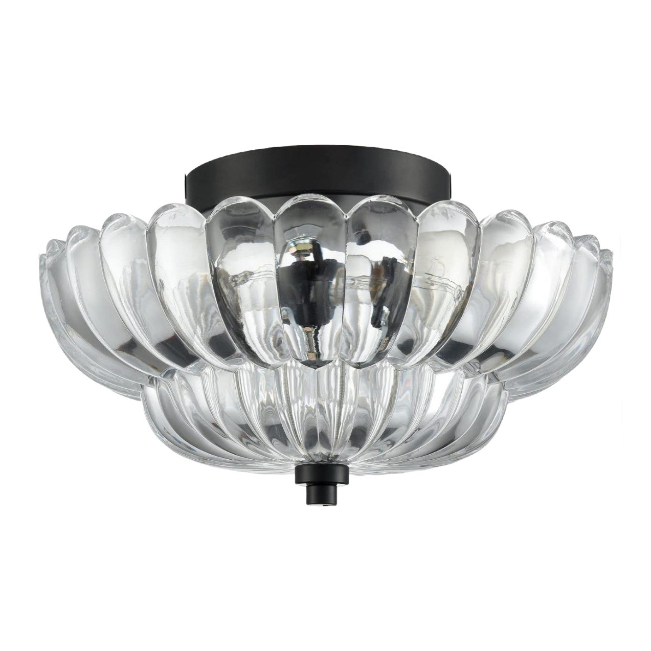 Orilanavo Semi Flush Mount Ceiling Lights Umbrella Shape Glass Lamp G58
