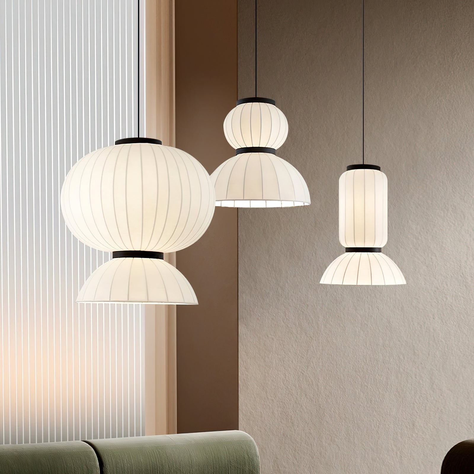 Mulberry Silk Lantern Pendant Light M536
