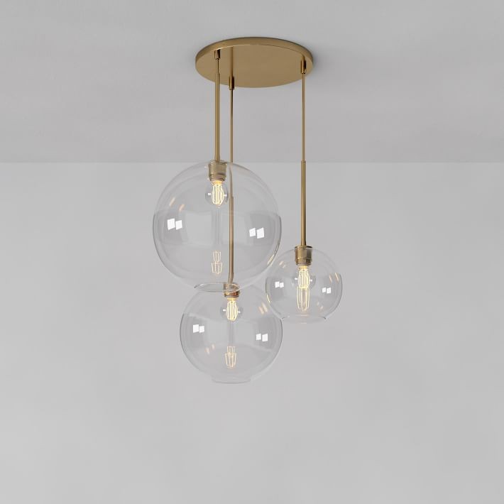 Selvion Minimalist Crystal Chandelier - Handcrafted Glass Sculptural Lighting Fixture T150