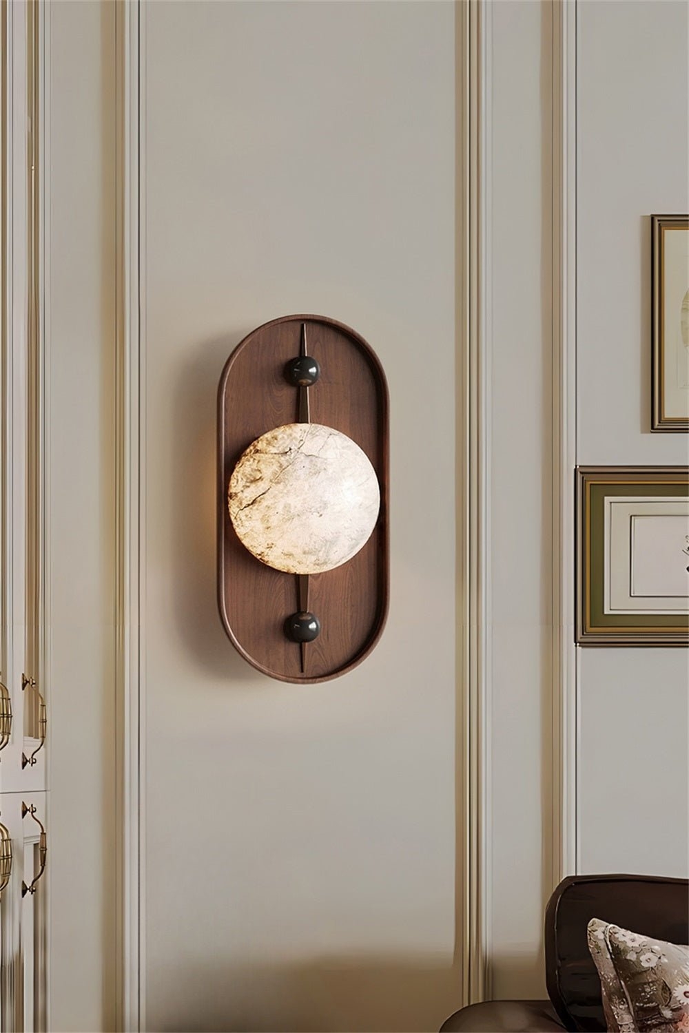 Bezel Alabaster Wall Lamp D393