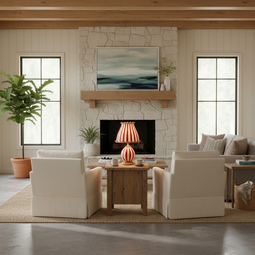 Festilo Playful Sculptural Table Lamp with Dome Shade - Modern Accent Design for Living Room T539