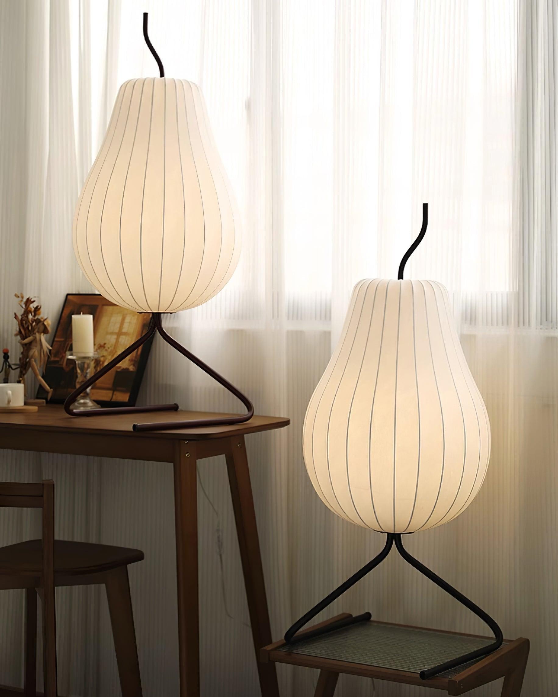 Pear-shaped Shite Floor Lamp Suitable For Living Room M35