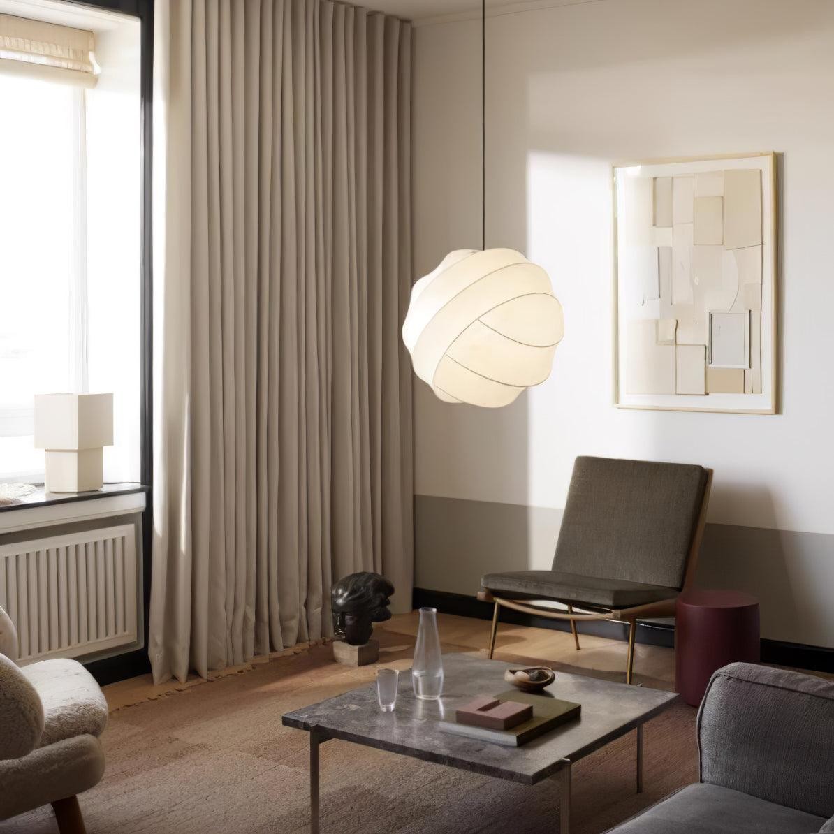 Wabi-Sabi Style Fiber Cocoon Pendant Lamp M505