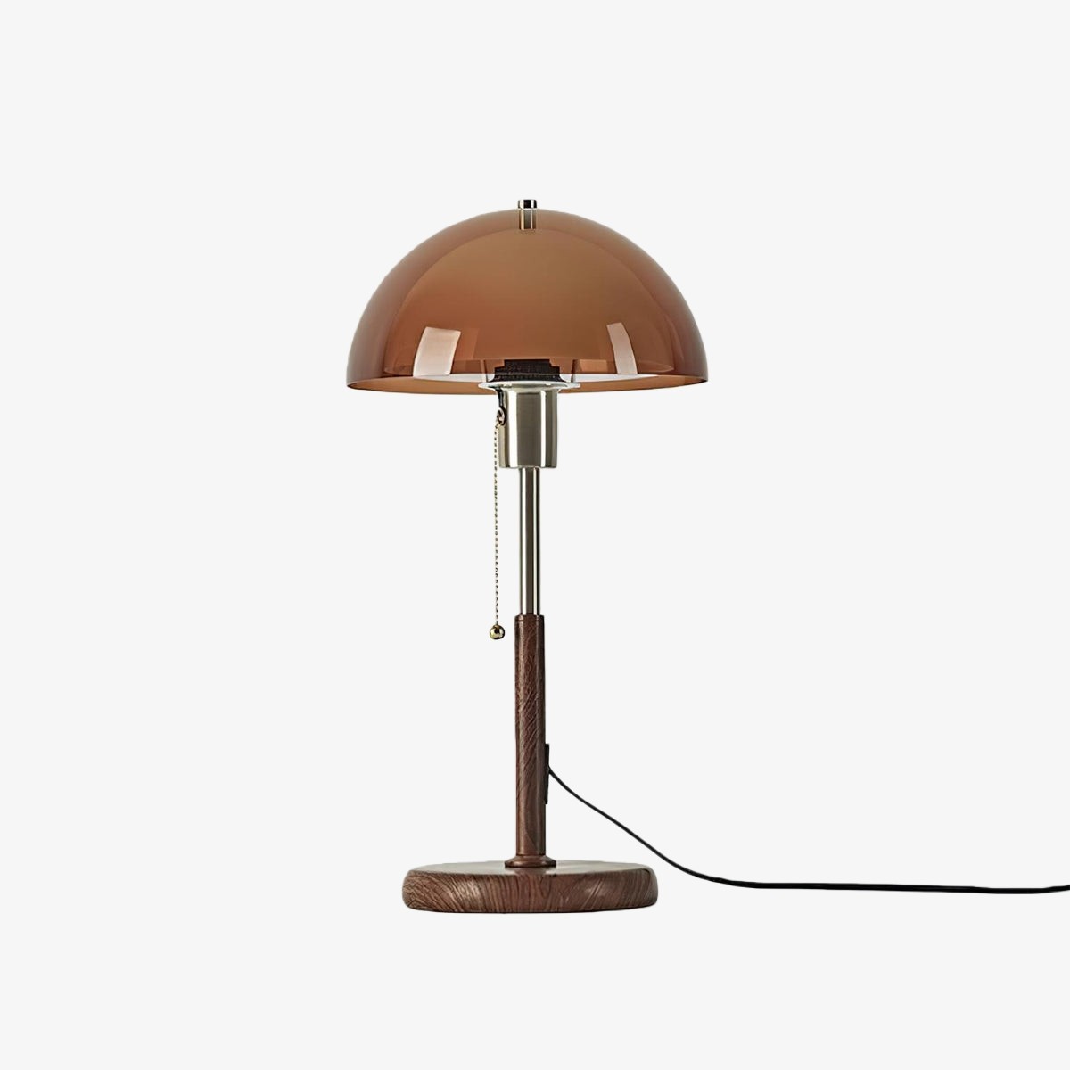 Afterglow Table Lamp Rounded Shade Bedside Accent Table Lamp - Modern Retro Style for Bedroom T582