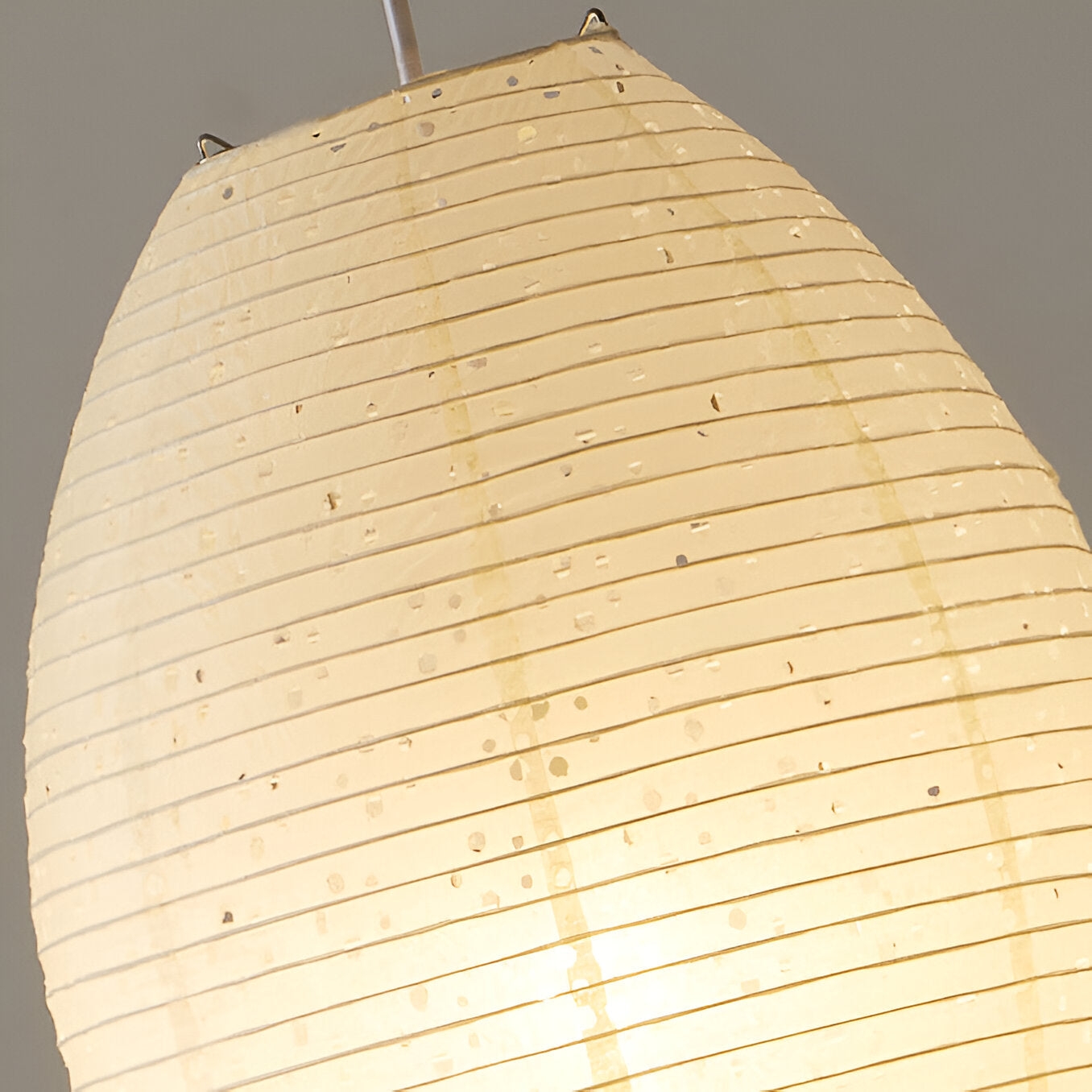 Traditional Japandi Wabi-Sabi Elliptical Paper Pendant Light D942