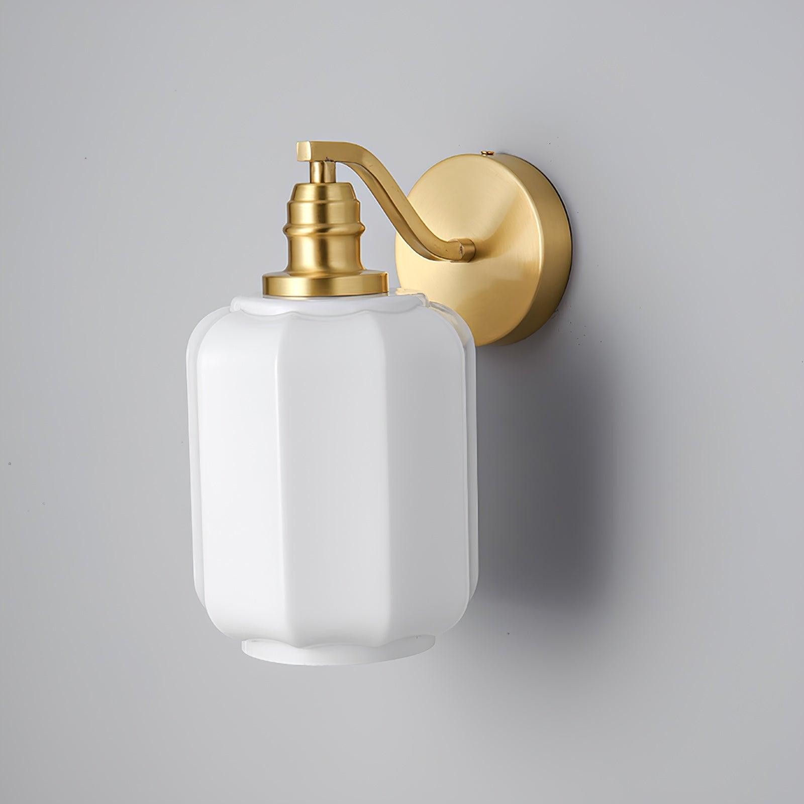 Retro Brass and Glass Wall Lamp M253