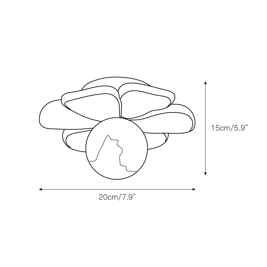 Cream Bloom Flower Ceiling Lamp D408