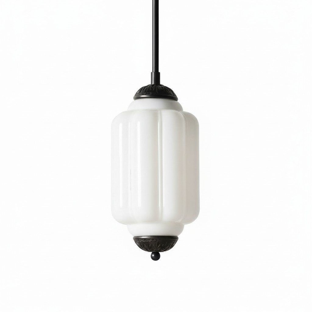 Eloise Vintage Glass Chandelier - Milk Glass Home Accent T289
