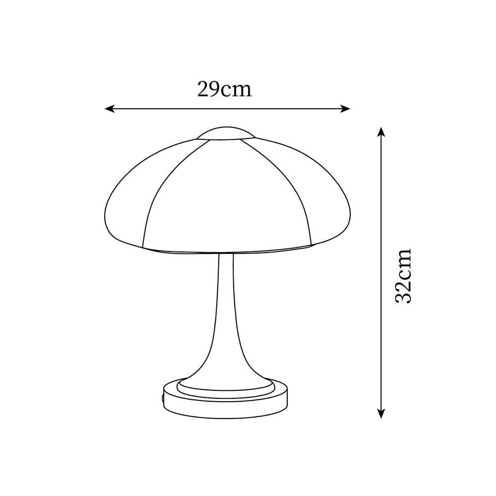 Cream Style Glass Mushroom Table Lamp M321