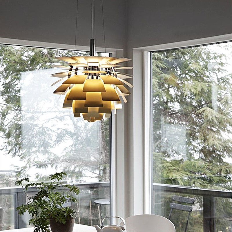 Modern Sculptural Layered Pendant Light