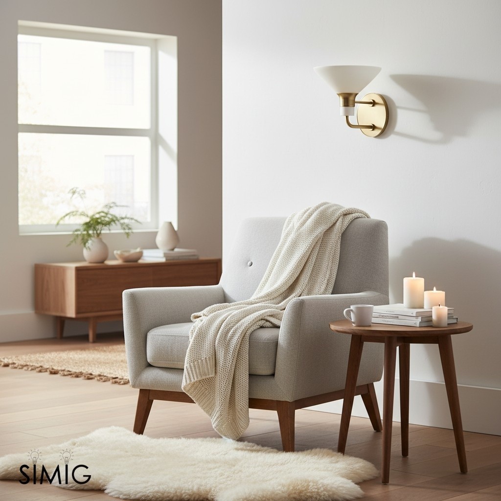 Calvor Vintage-Inspired Bronze Wall Lamp with Porcelain Finish for Hallways & Foyers T128