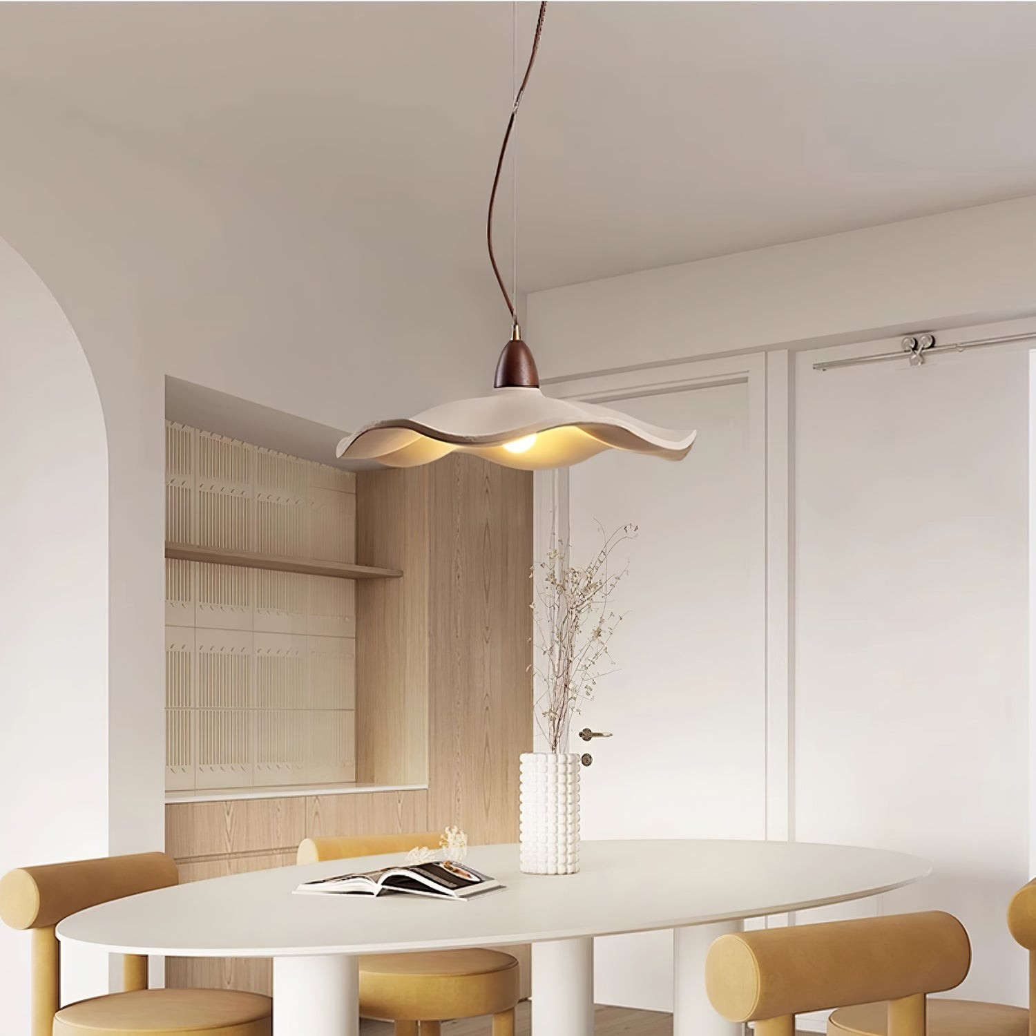 Japanese Wabi-Sabi Style Cement Wave Pendant Lamp M80