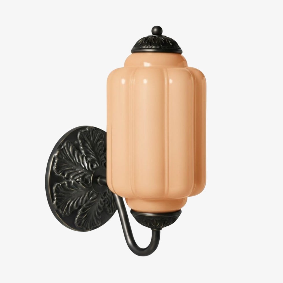 Eloise Brass Wall Sconce – Elegant Milk Glass Vintage Lighting T290