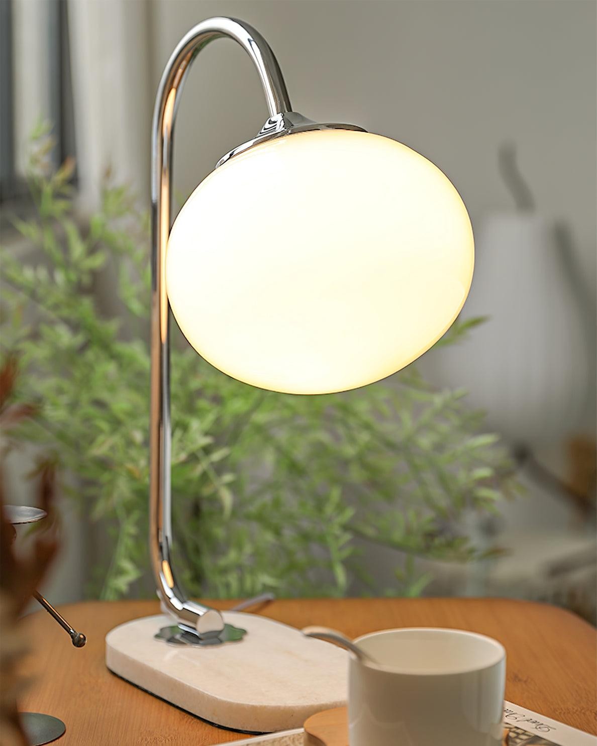 Scandinavian Cream Ball Table Lamp For Living Room M454