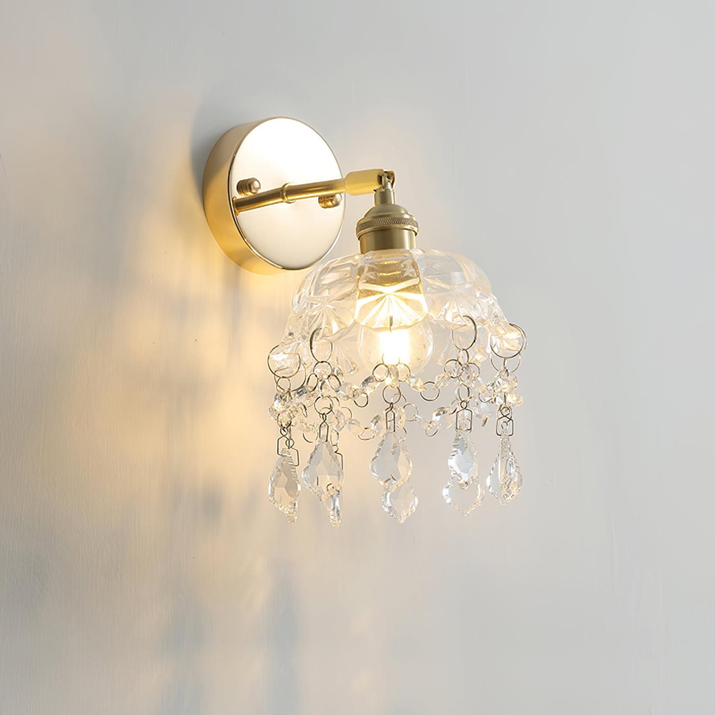 French Crystal Tassel Wall Light M470