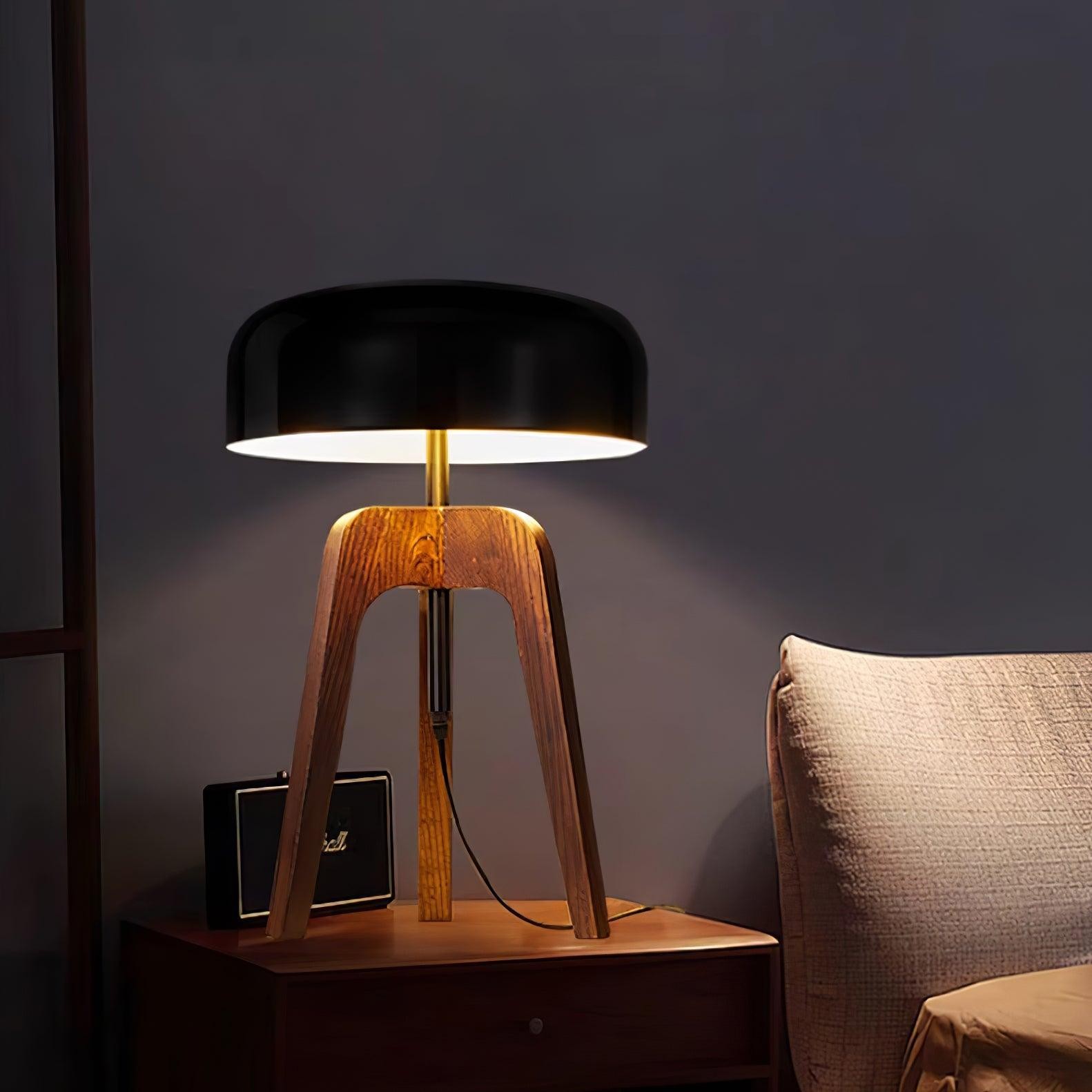 Minimalist Wood Tripod Table Lamp M319