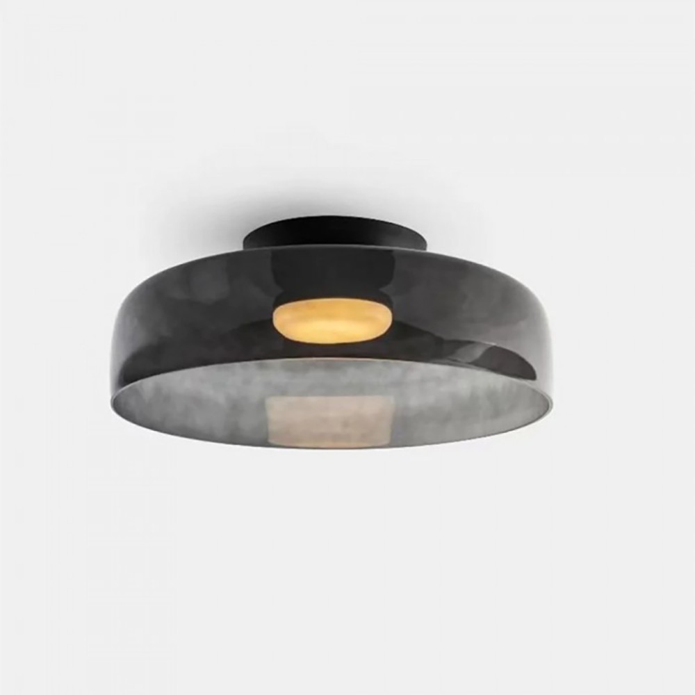 Nordic Morandi Glass Bowl Shaped Ceiling Lamp S144