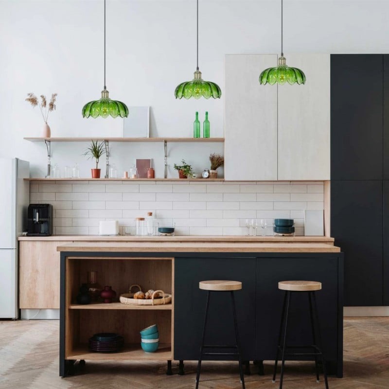 Retro Petal Glass Pendant Light S89