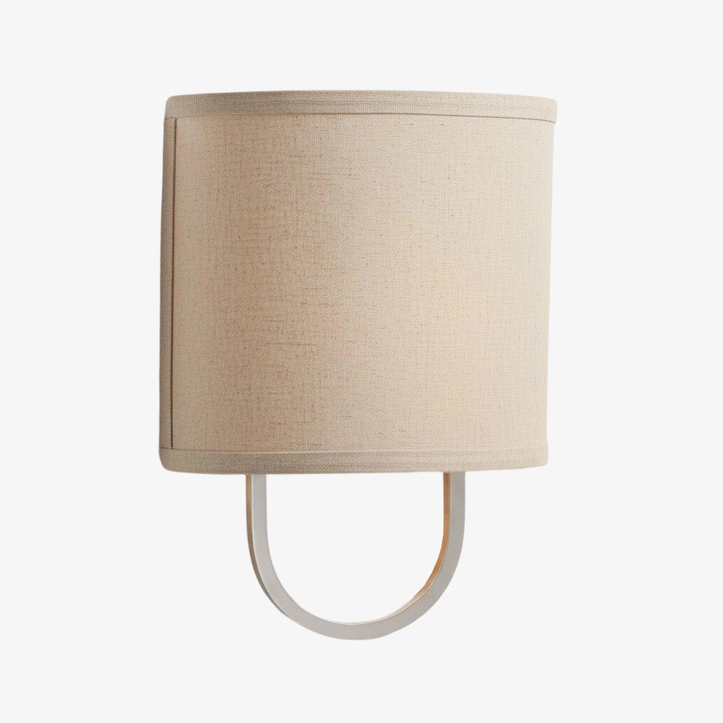 Nolvara Elegant Wall Light Featuring Soft Shade and Metal Arm T082