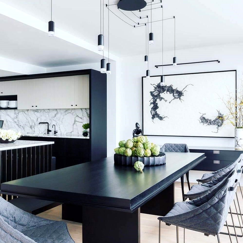 Industrial Black Wireflow Free Form LED Pendant Light