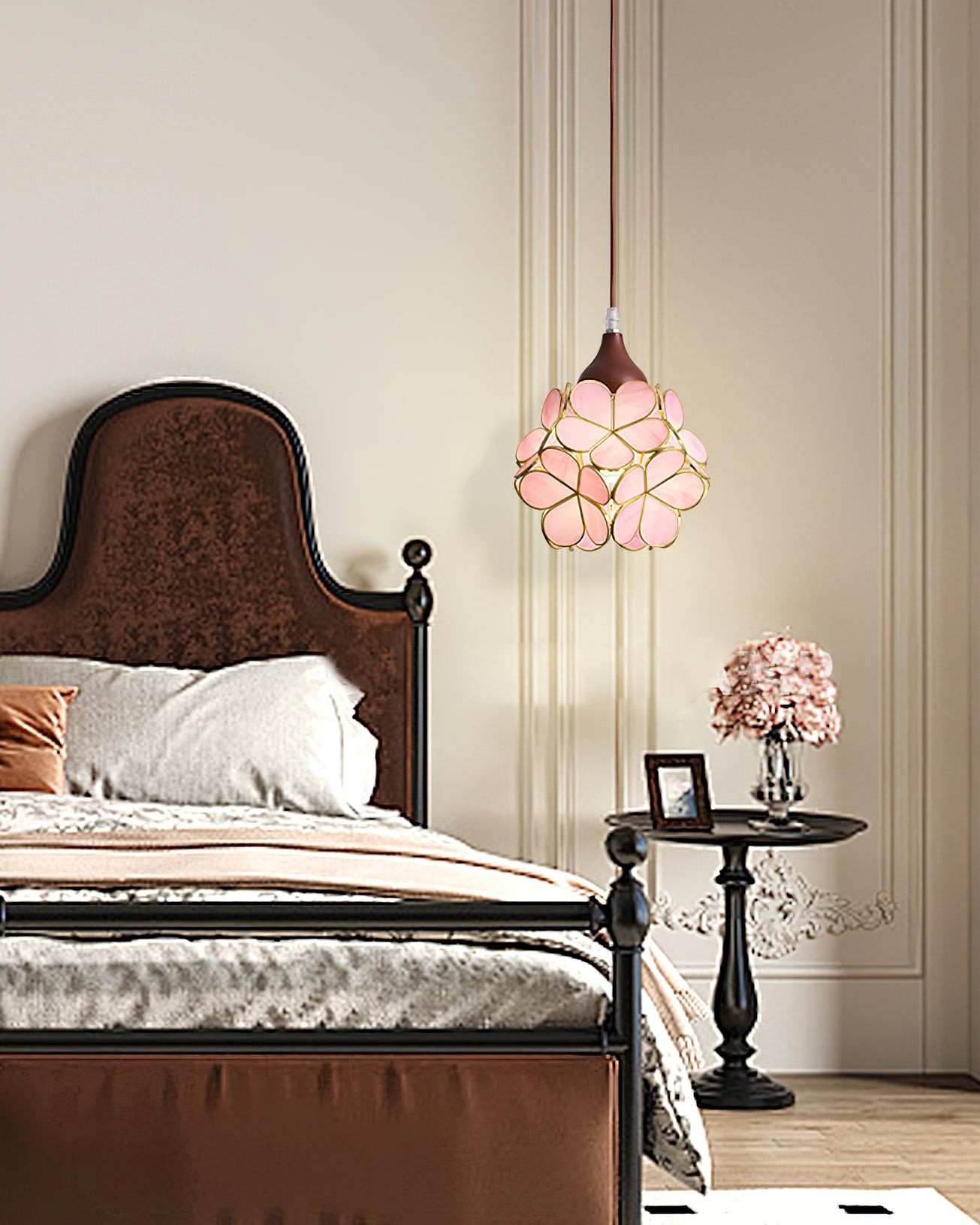 French Creative Pastoral Style Flower Pendant Light M238