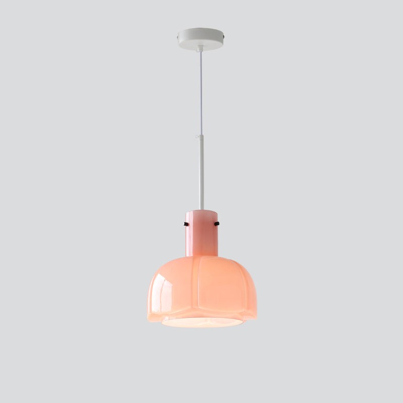 French Pastoral Style Petal Glass Pendant Light M123