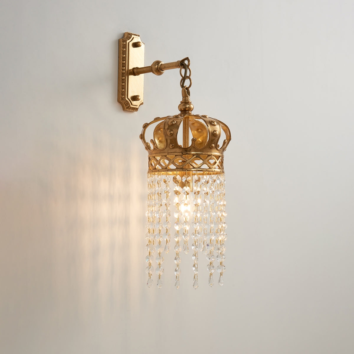 Timon Brass Crown Wall Lamp D745
