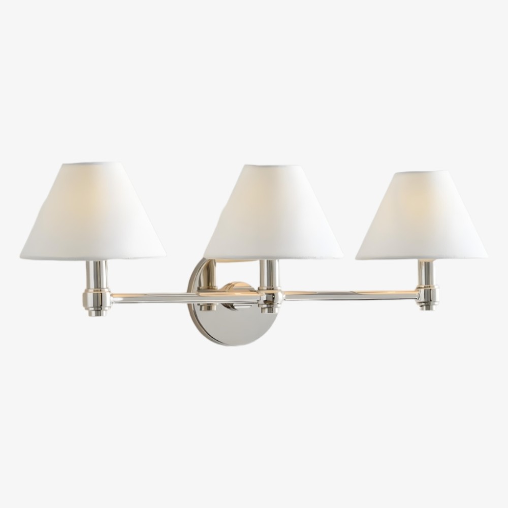 Roven Metal Wall Sconce - Sleek Metal Single or Triple Sconce for Vanity or Bathroom T656