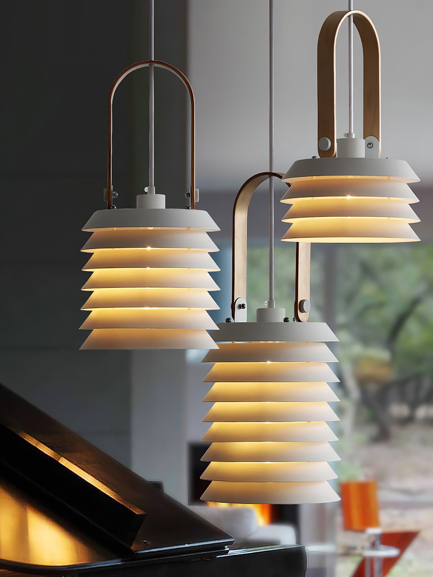 Minimalist Lantern Pendant Lamp D420